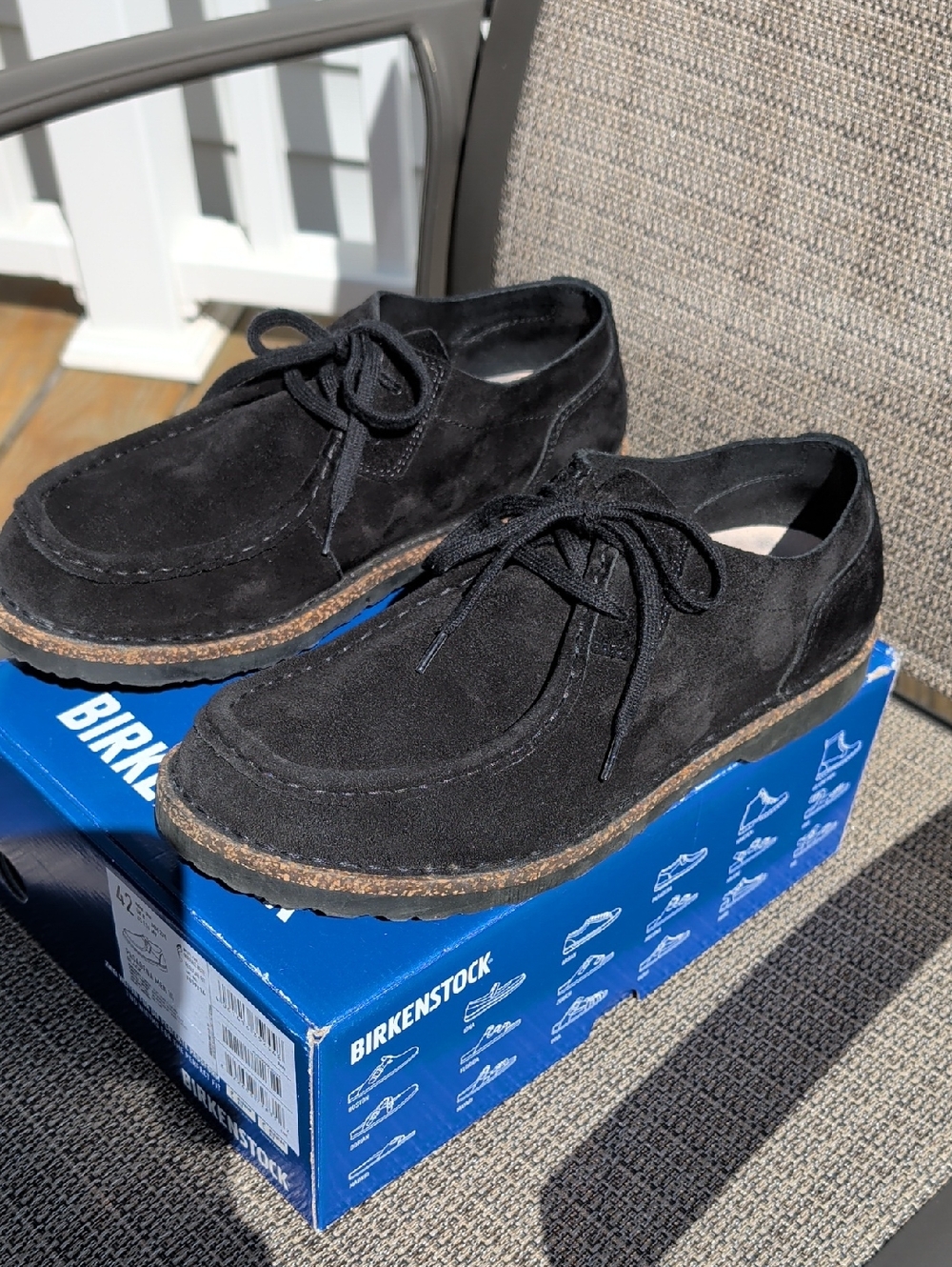 Birkenstock "Pasadena Men III" Black Suede Loafers (42) Ladies 11/Men's 9. EUC - Picture 10 of 11